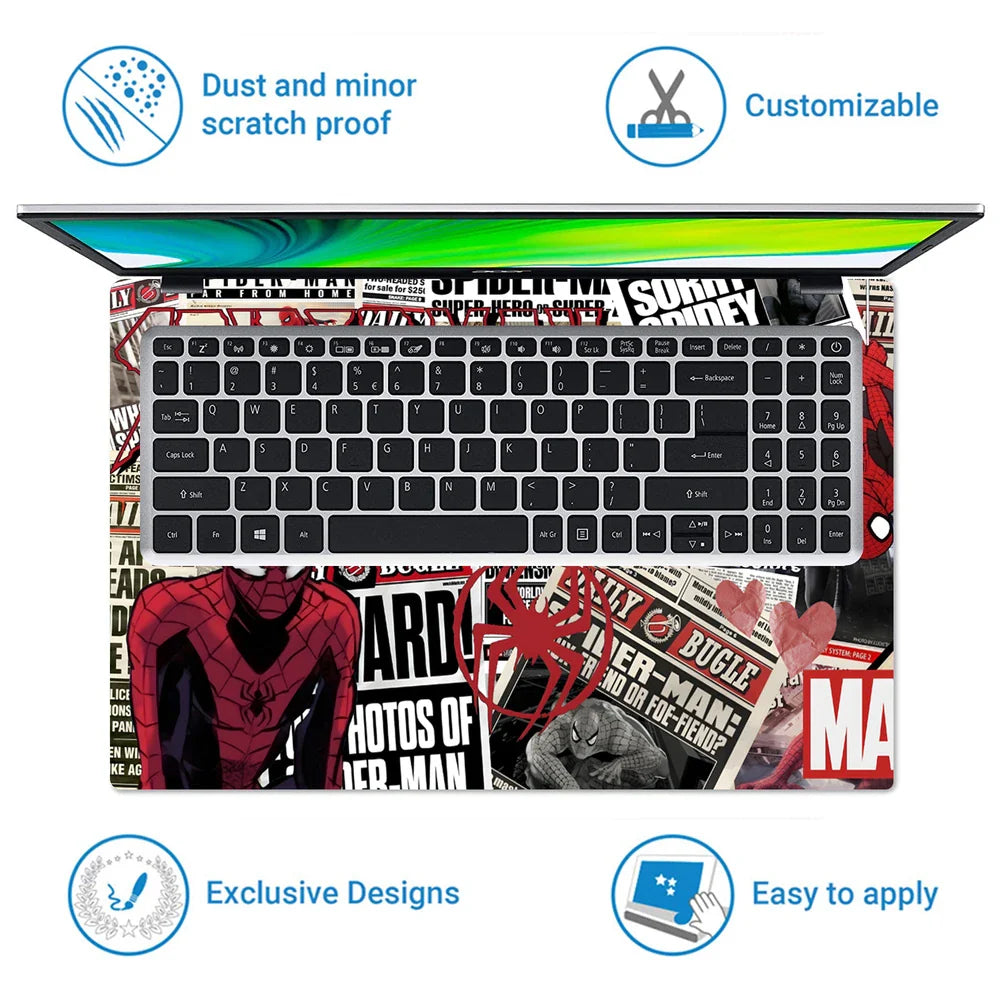 Universal Laptop Skin - Spiderman Comic Collage