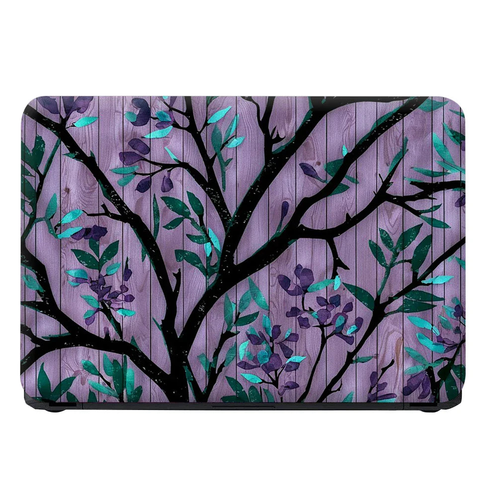 Universal Laptop Skin - Purple Floral Branch Art