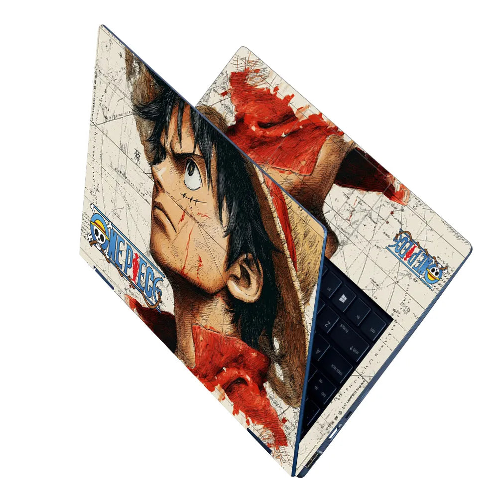 Laptop Skin - Dynamic Anime Pirate Adventure Red Intensity