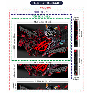 Laptop Skin - Dynamic Comic Style Gamers Red Action