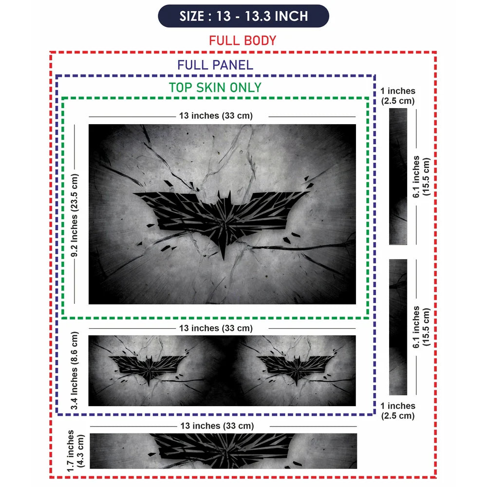 Universal Laptop Skin - Black Batman Abstract