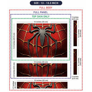 Universal Laptop Skin - Black Spider Red