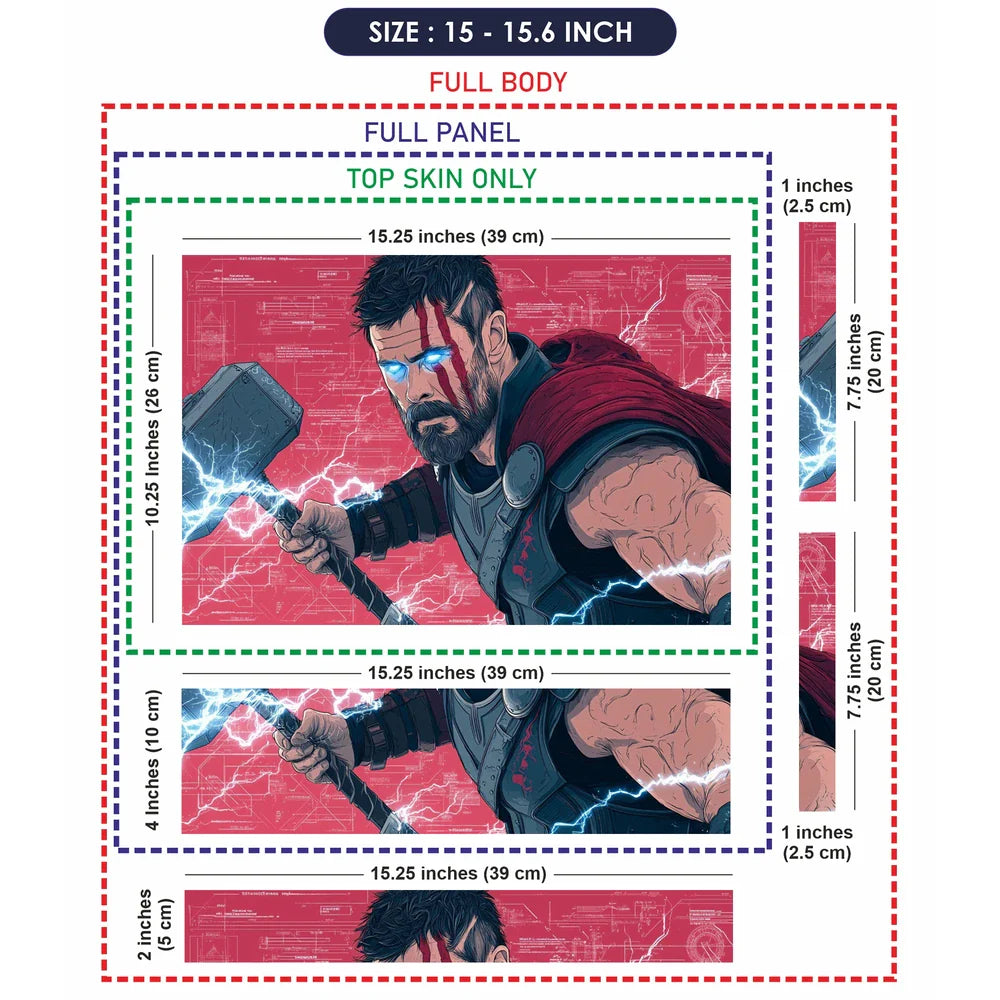 Universal Laptop Skin - Thor and Mjolnir