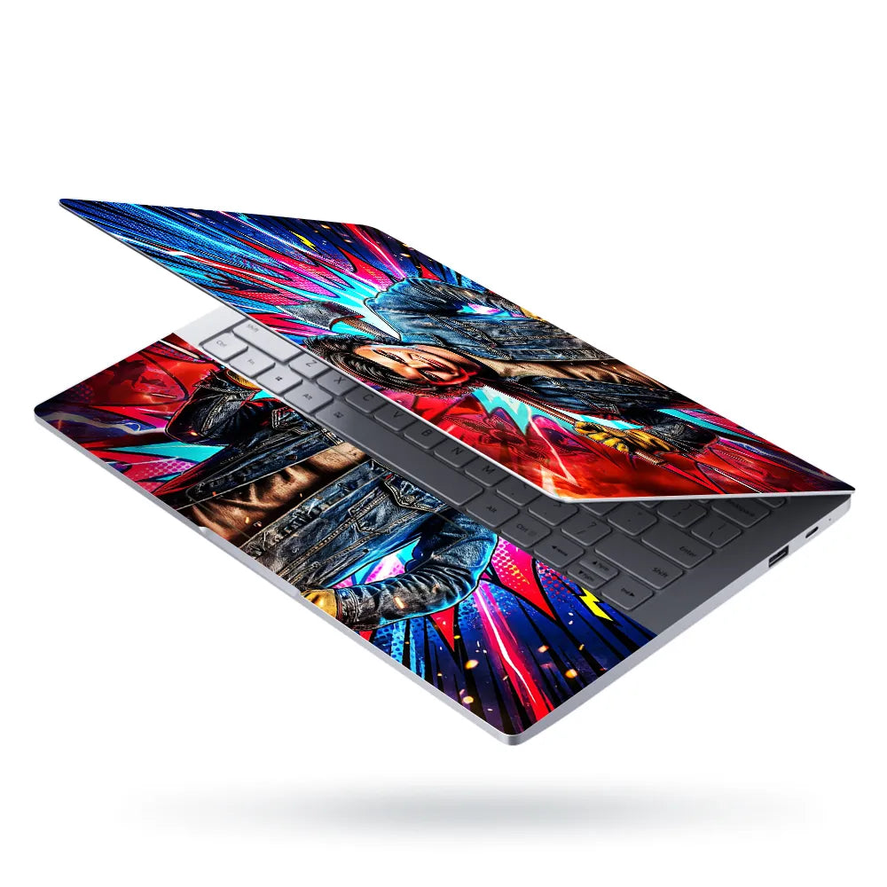 Laptop Skin - Vibrant Pop Art Heroic Portrait Explosion