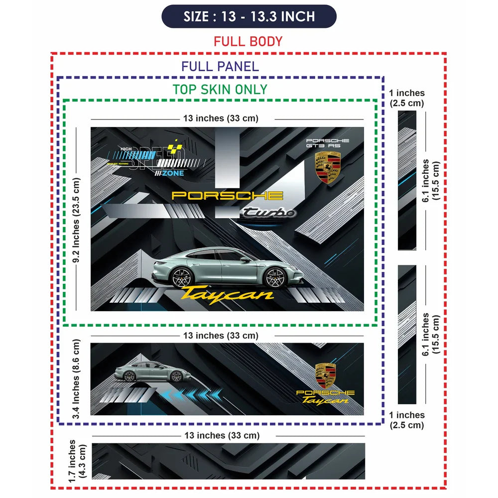 Universal Laptop Skin - Porsche Taycan Turbo