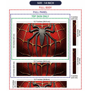 Universal Laptop Skin - Black Spider Red