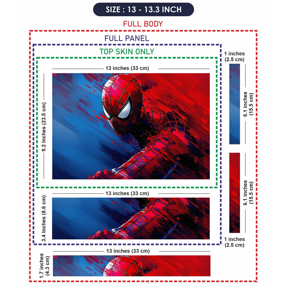 Universal Laptop Skin - Red and Blue Spider