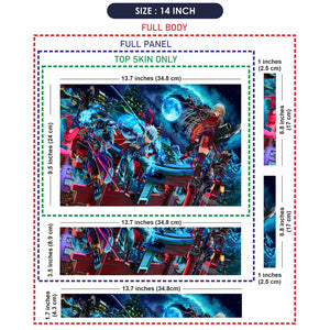 Universal Laptop Skin - Futuristic Anime Battle Art