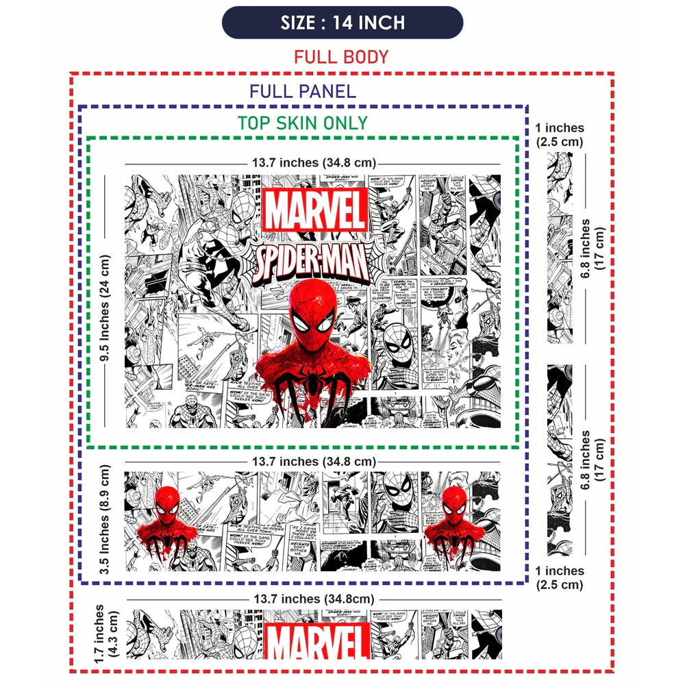 Universal Laptop Skin - Black White Marvel Comic Panels
