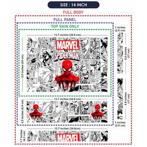 Universal Laptop Skin - Black White Marvel Comic Panels