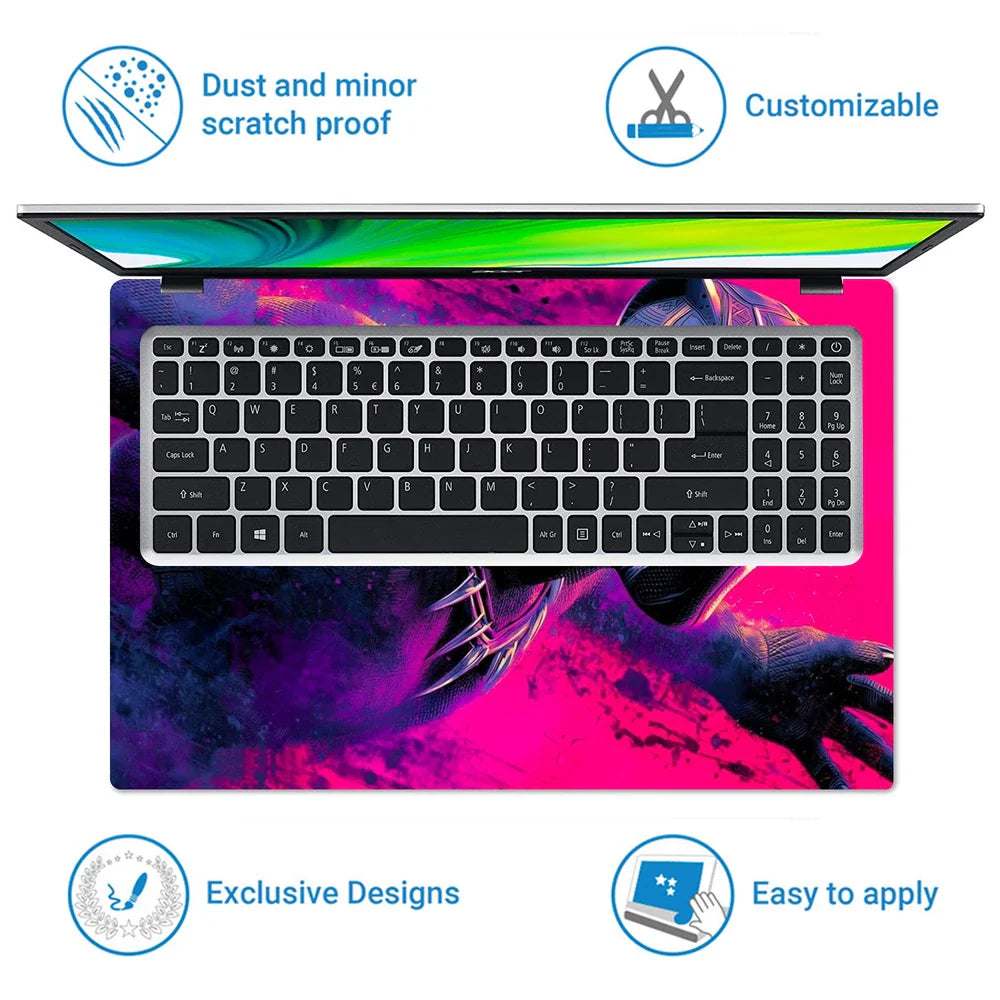 Universal Laptop Skin - Leaping Black Panther