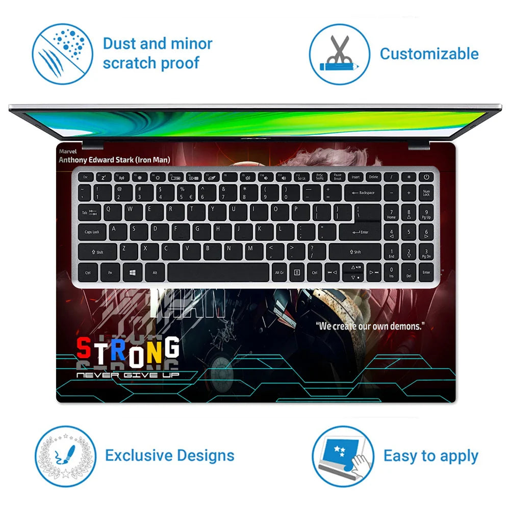 Universal Laptop Skin - Iron Man Stark Never Settle