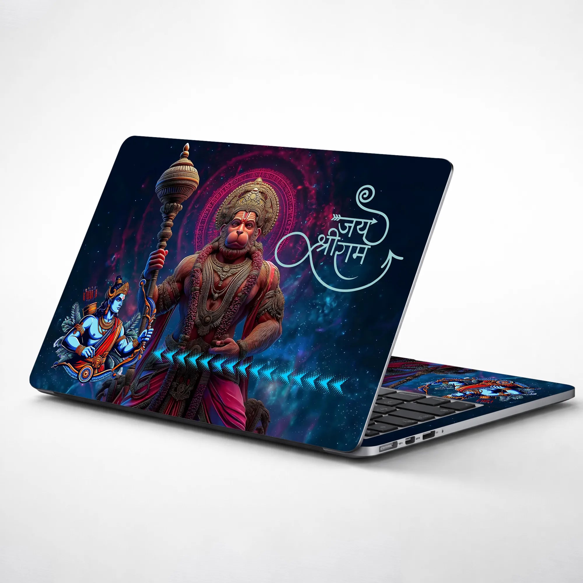 Laptop Skin - Lord Hanuman With Gada Shree Ram Artwork