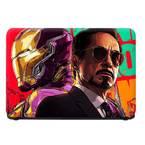 Laptop Skin - Vibrant Pop Art Heroic Portrait Red