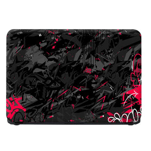 Universal Laptop Skin - Black Red Graffiti