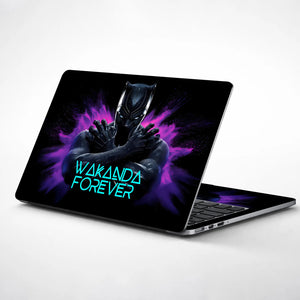 Laptop Skin - Dynamic Comic Black Panther Purple Energy