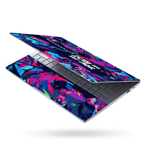 Laptop Skin - Neon Cyber Praise Burst