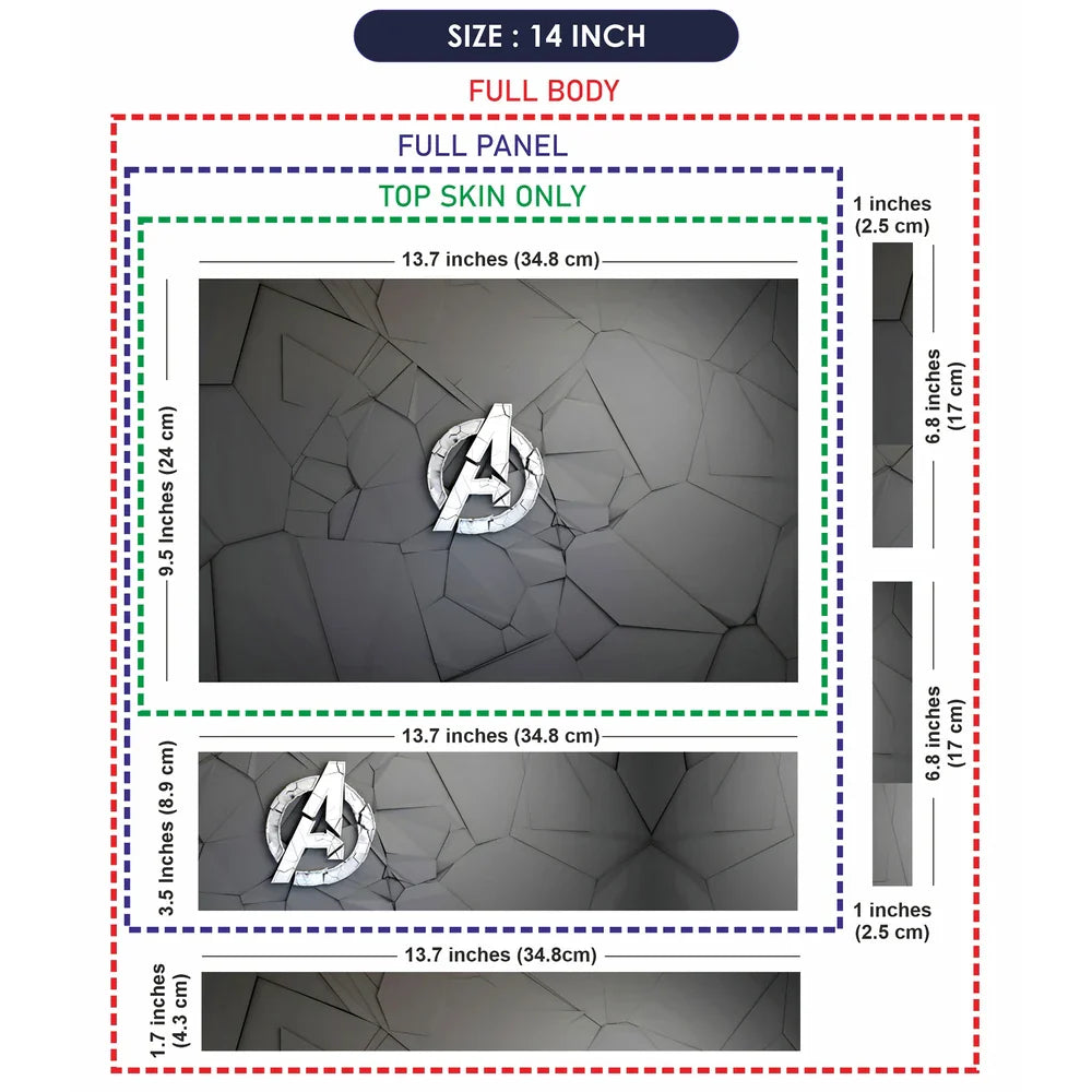 Universal Laptop Skin - Avengers on Grey Stone
