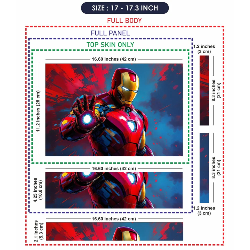 Universal Laptop Skin - Spider-Man Suit Red Blue Back