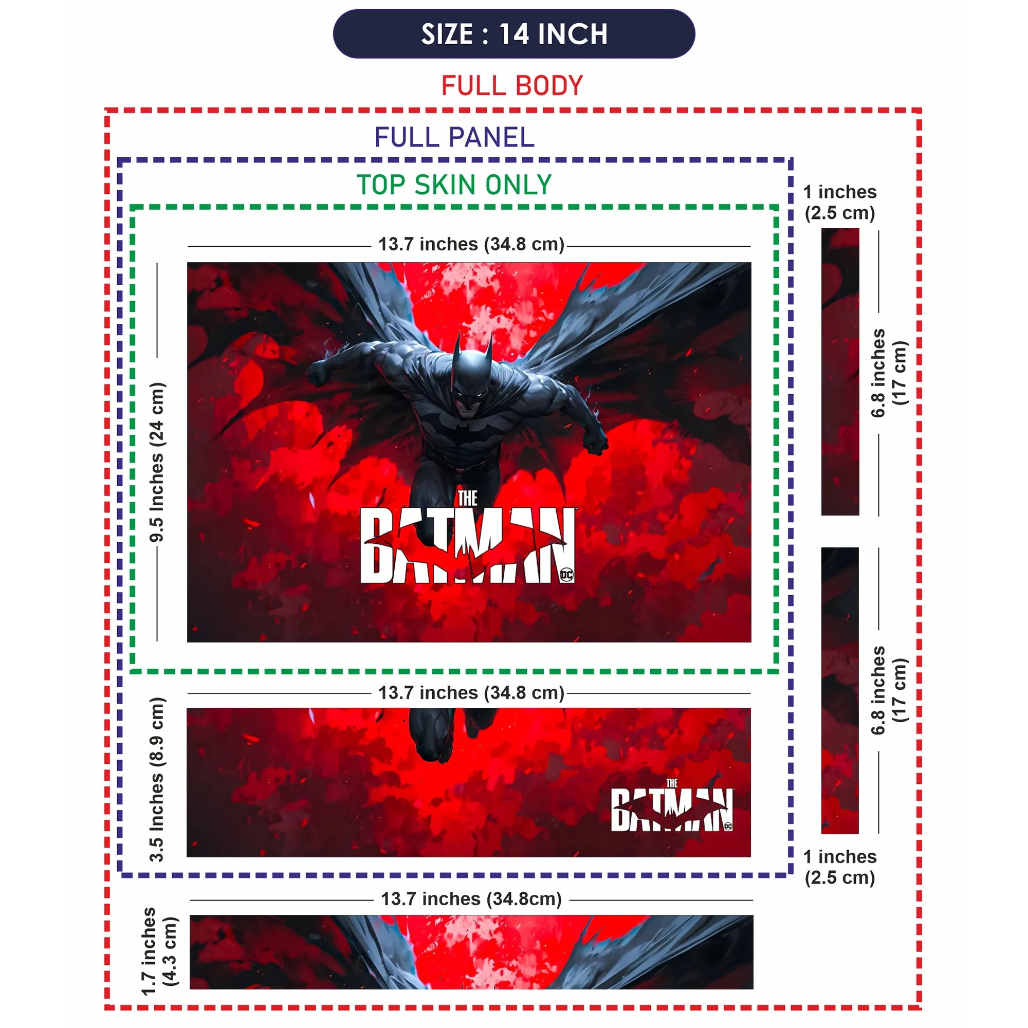 Laptop Skin - Dynamic Comic Book Hero Red Fury