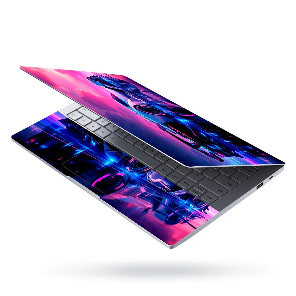 Universal Laptop Skin - Futuristic Neon Supercar