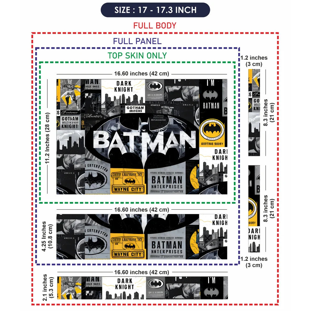 Universal Laptop Skin - Batman Collage in Yellow and Black Style