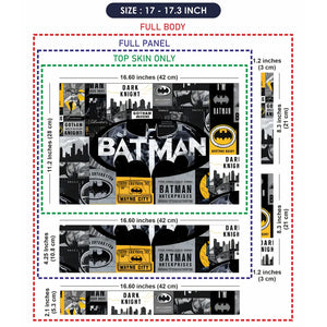 Universal Laptop Skin - Batman Collage in Yellow and Black Style