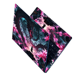 Laptop Skin - Epic Fantasy Dragon Cherry Blossom Night
