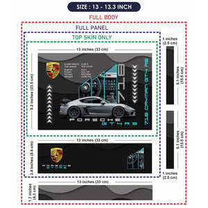 Universal Laptop Skin - Porsche 718 Cayman Style