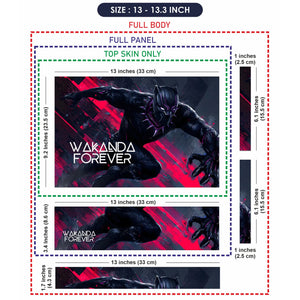 Laptop Skin - Dynamic Digital Black Panther Red Energy