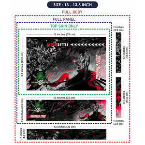 Laptop Skin - Never Settle Zoro Warrior Graffiti