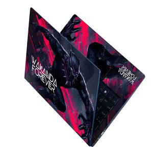 Laptop Skin - Dynamic Digital Black Panther Red Energy