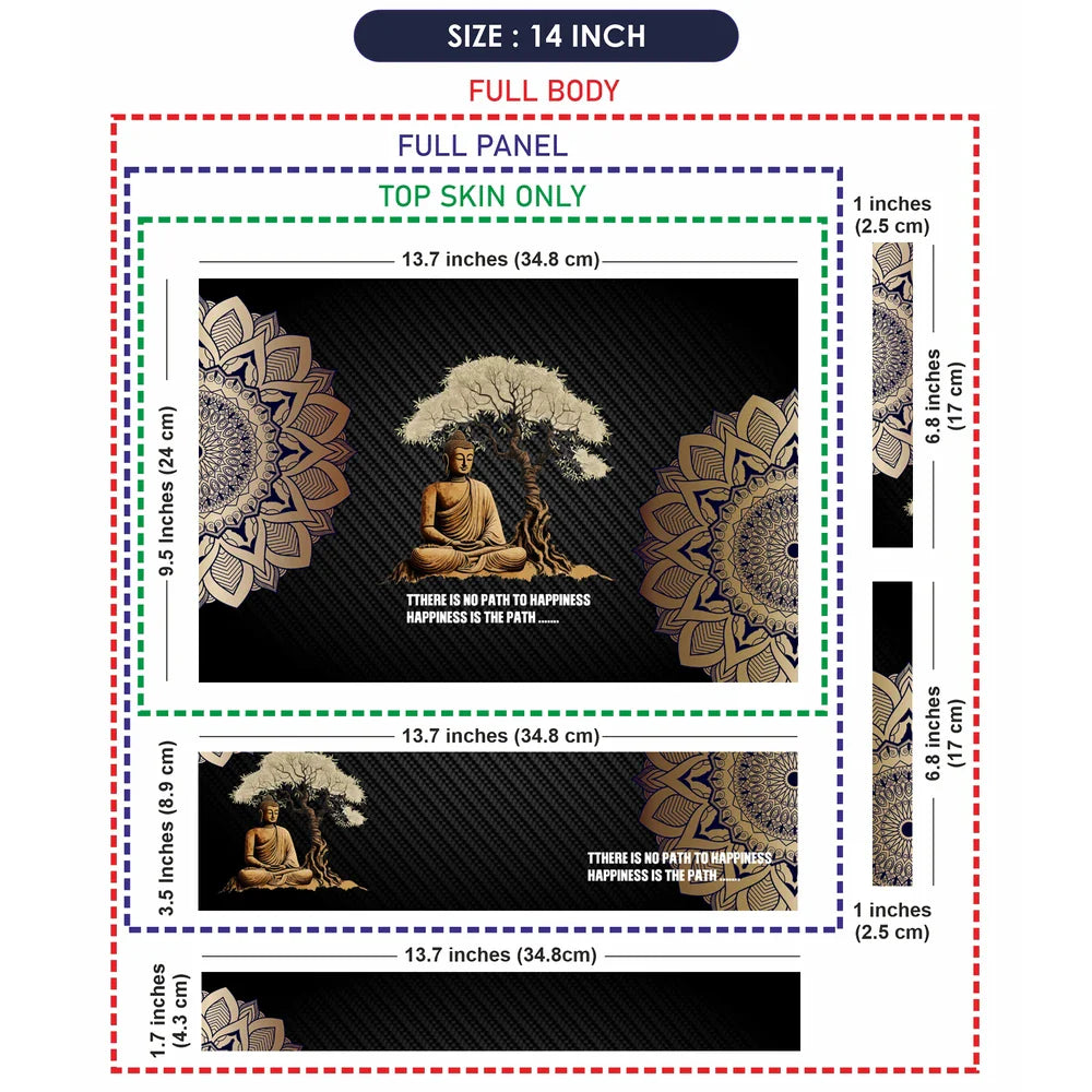 Universal Laptop Skin - Meditating Buddha Mandala