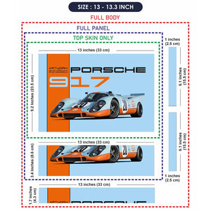 Universal Laptop Skin - Porsche 917 Orange