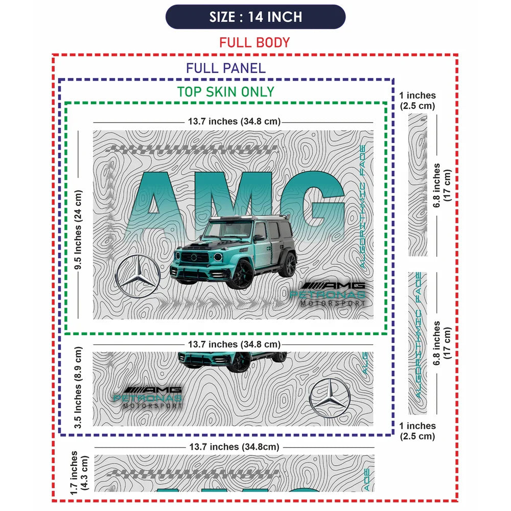 Universal Laptop Skin - Mercedes AMG G63 Teal