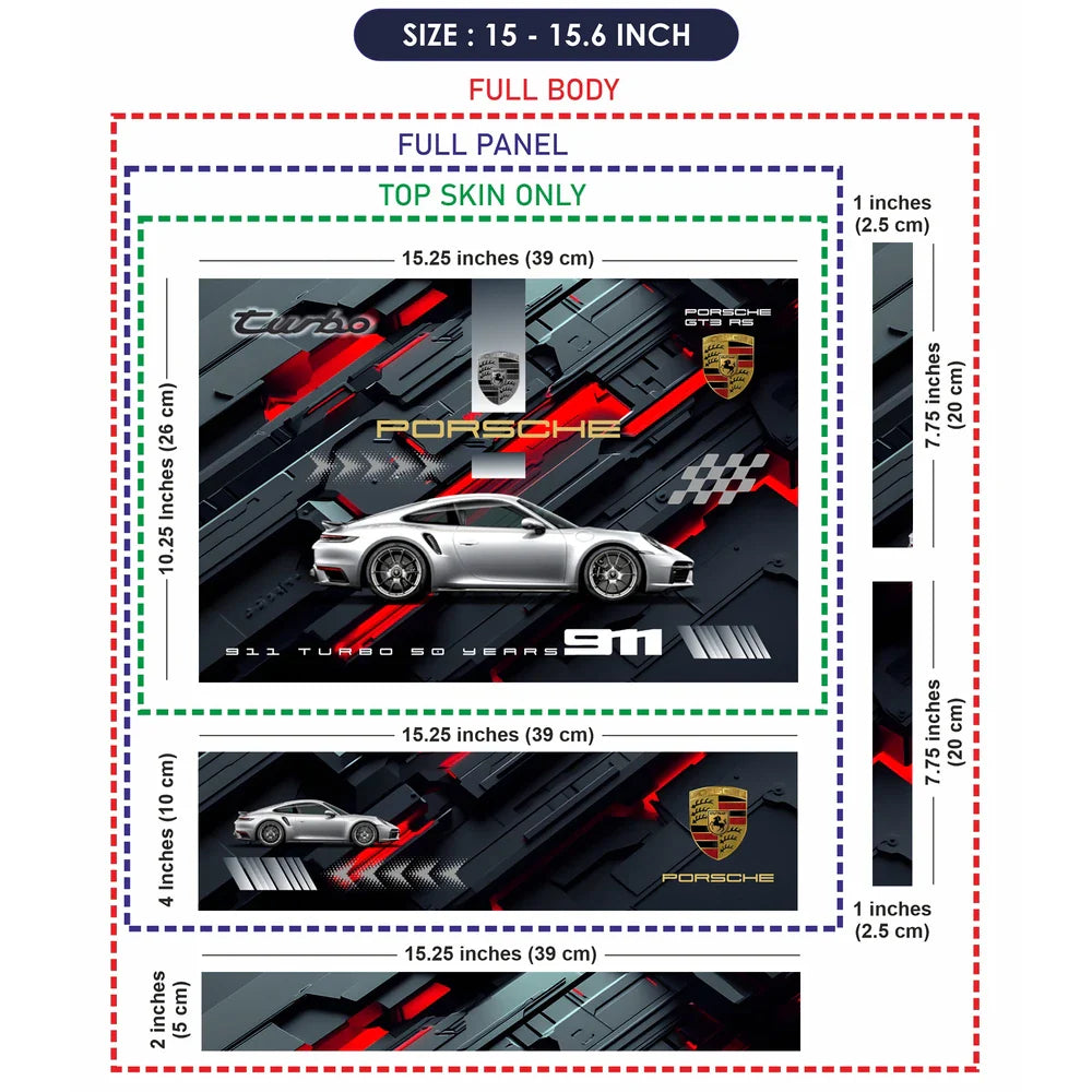 Universal Laptop Skin - Porsche 911 GT3 Turbo 50 Years