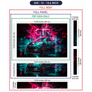 Laptop Skin - Futuristic Sports Car Neon Glow