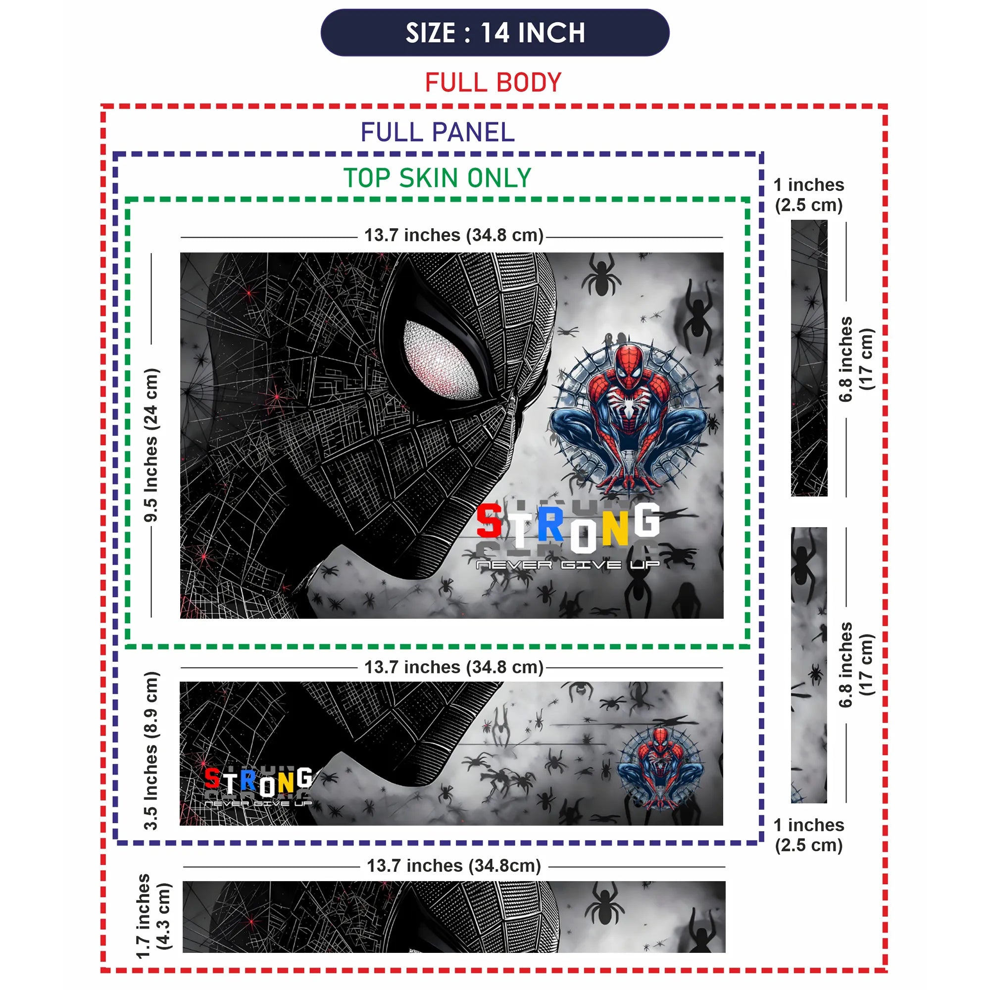 Laptop Skin - Dynamic Comic Spider-man Black Energy