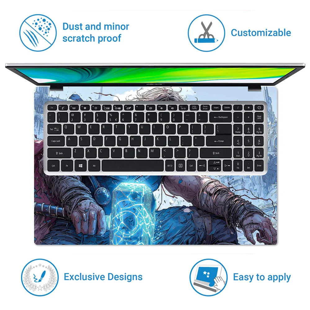 Universal Laptop Skin - Thor with Lightning