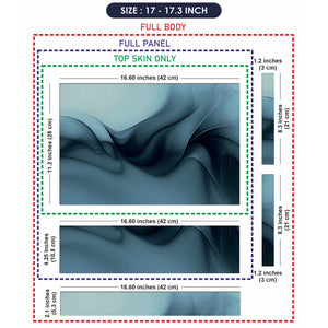 Laptop Skin - Fluid Abstract Waves Cool Blue Tones
