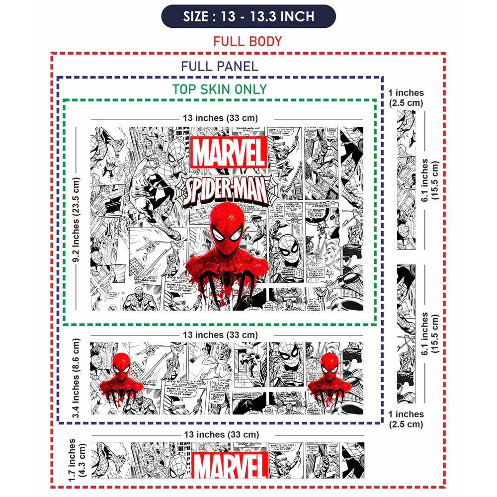 Universal Laptop Skin - Black White Marvel Comic Panels