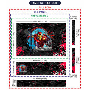 Laptop Skin - Dynamic Comic Iron Man Red Action