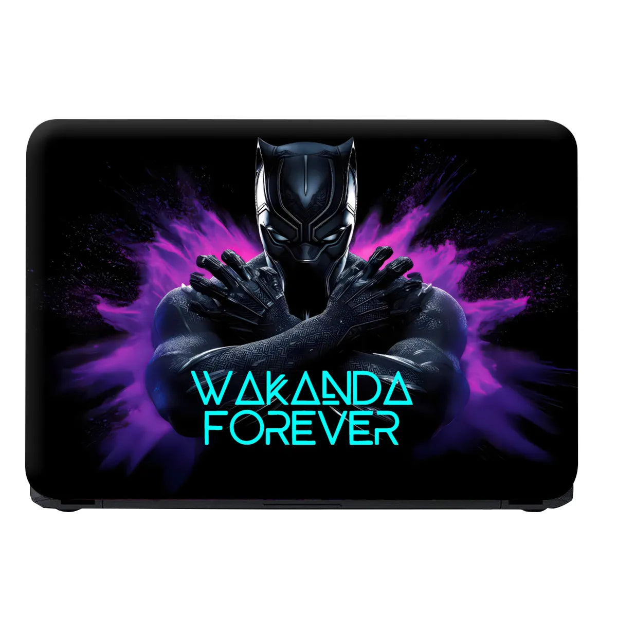 Laptop Skin - Dynamic Comic Black Panther Purple Energy