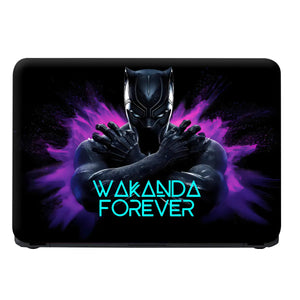 Laptop Skin - Dynamic Comic Black Panther Purple Energy