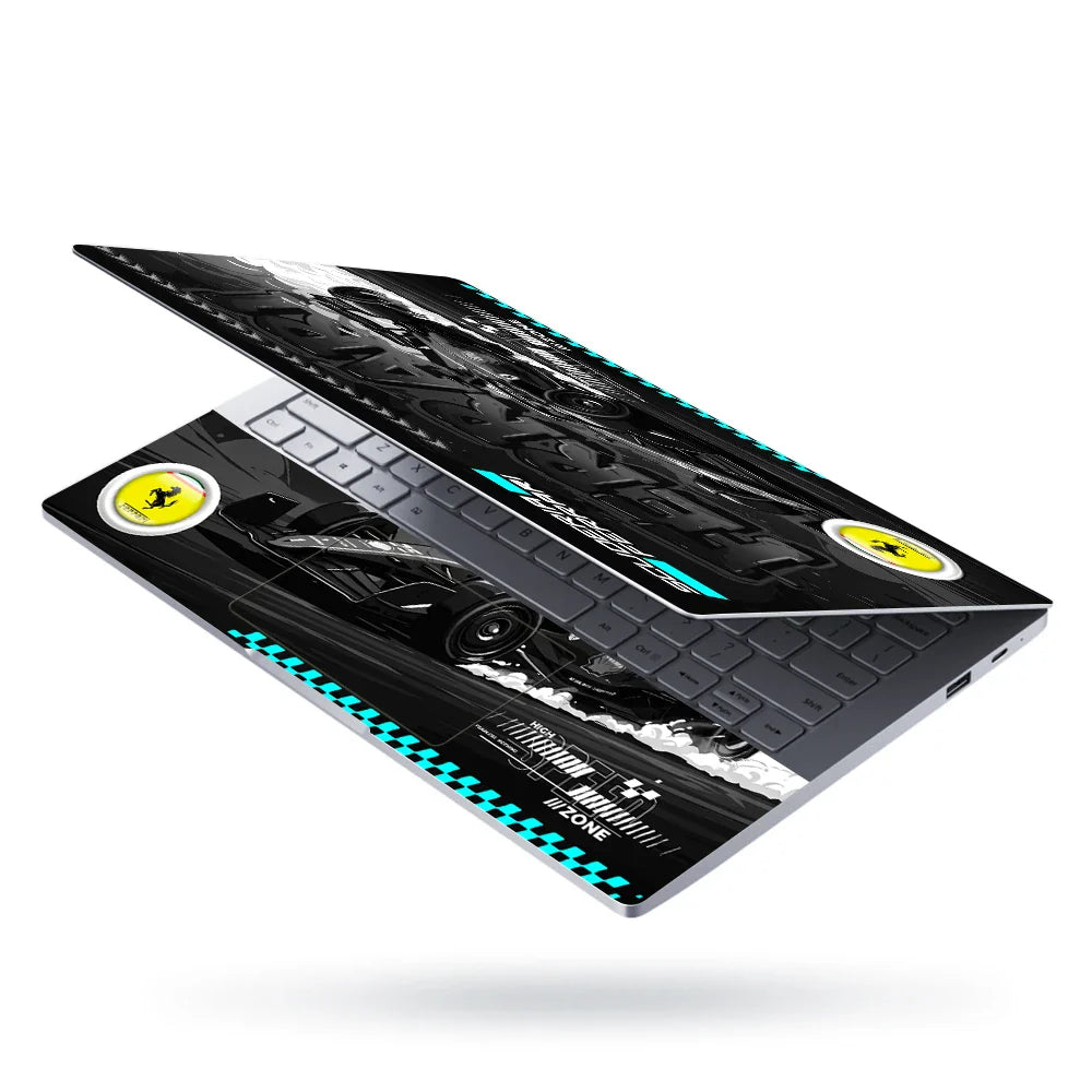 Universal Laptop Skin - Ferrari Speed Zone Design