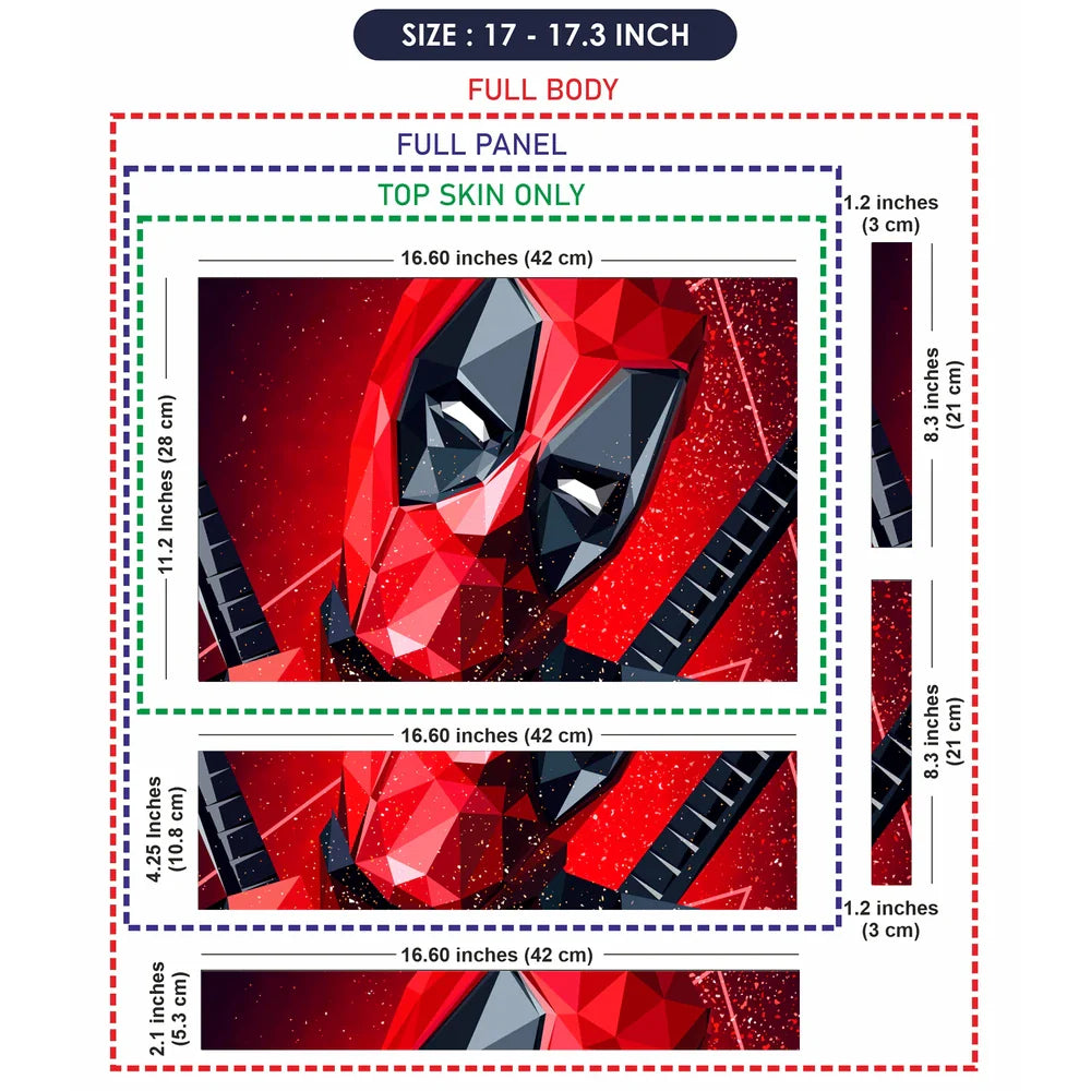 Universal Laptop Skin - Ninja Red Abstract