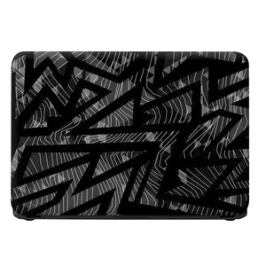 Laptop Skin - Monochromatic Abstract Lines Dynamic Movement