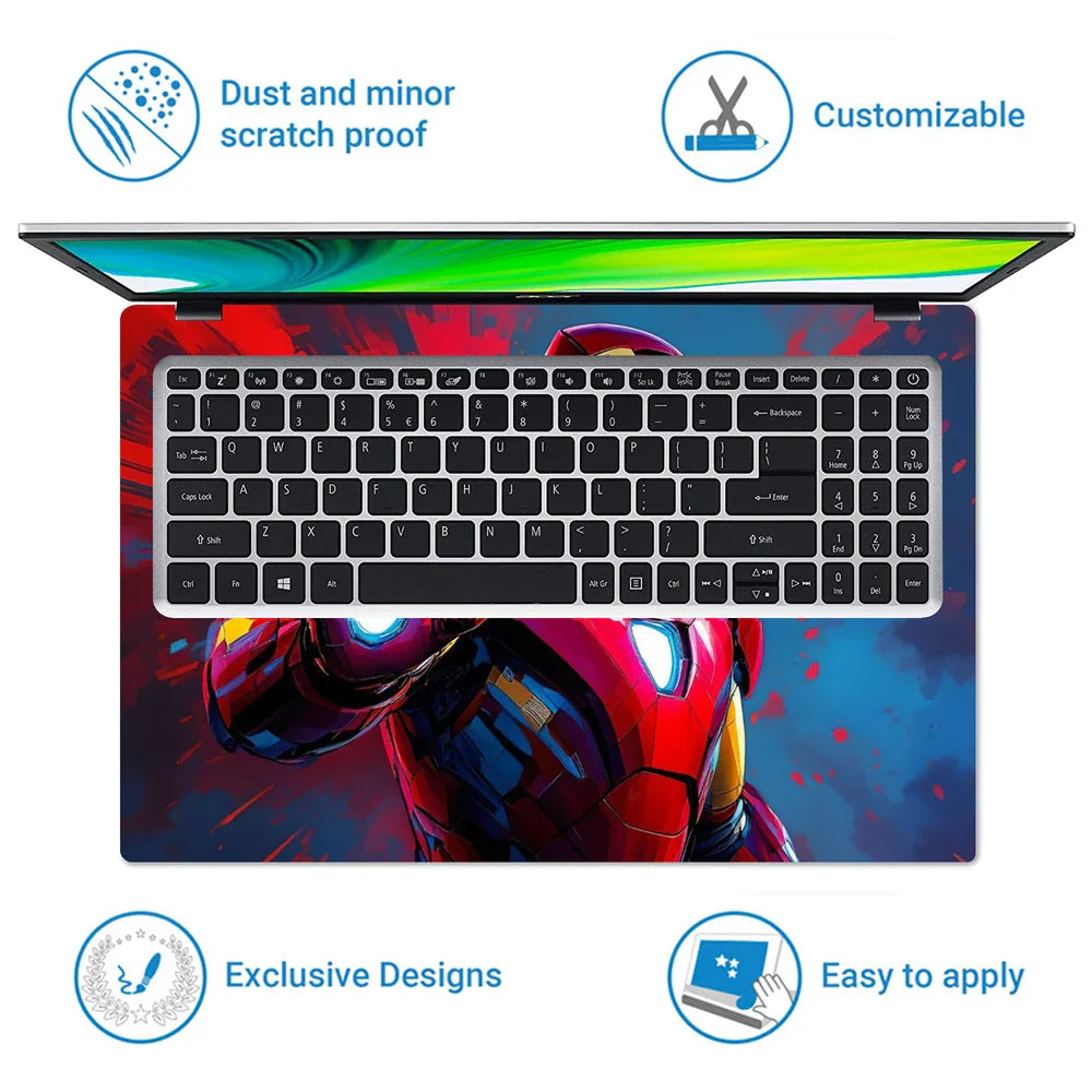 Universal Laptop Skin - Spider-Man Suit Red Blue Back