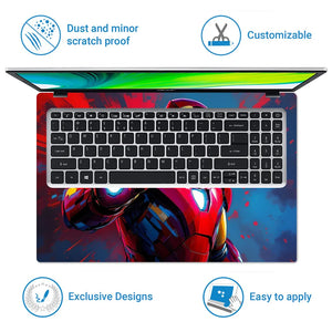 Universal Laptop Skin - Spider-Man Suit Red Blue Back