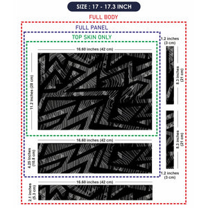 Laptop Skin - Monochromatic Abstract Lines Dynamic Movement